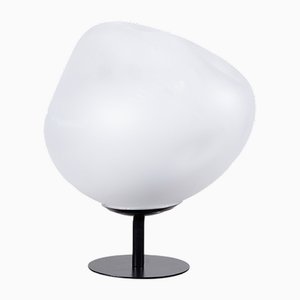 White Etched Murano Glass Table Lamp by Bottega Veneziana