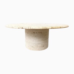 Travertine Coffee Table attributed to Angelo Mangiarotti for Up & Up, Italy