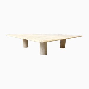 Travertine Coffee Table by Angelo Mangiarotti for Up&Up, 1970s
