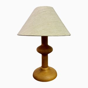 Organic Turned Wooden Table Lamps, 1970s, Set of 2