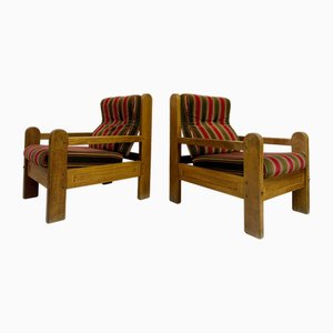 Set of Mid-Century Chunky Armchairs, 1960s