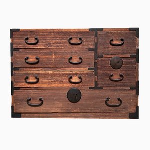 Small Japanese Tansu Drawer Chest, 1890s