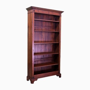 Brown Oak & Elm Open Bookcase with Adjustable Shelves