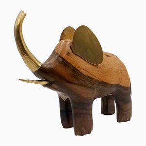 Elefante de madera de ébano, años 80