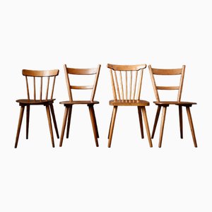 Vintage Scandinavian Mismatched Chairs, 1960s, Set of 4
