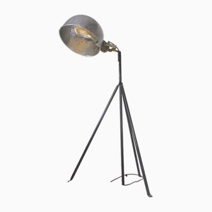 Industrielle Stehlampe mit verstellbarem Schirm, 1950er