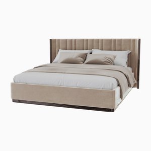 Letto Saga 125 curvo in velluto di Kabinet, Italia