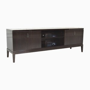 Italian TV Sideboard in Ebony Brown Color with Drawers from Kabinet