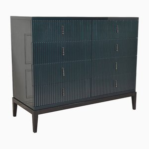 Italian Dresser in Glossy Green Smarald Lacquered Wood from Kabinet