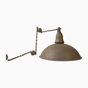Lámpara de techo suspendida náutica de latón y cobre, años 30