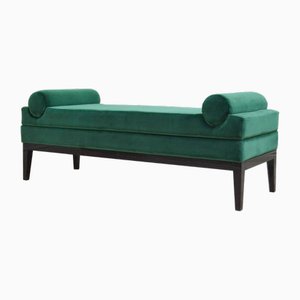 Banc en Tissu Velours Vert de Kabinet, Italie