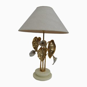 Vergoldete und Versilberte Mid-Century Lampe von Lanciotto Galeotti für L'Originale