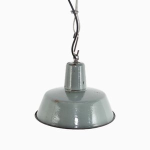 Vintage Enamel Pendant Lamps, 1950s, Set of 2