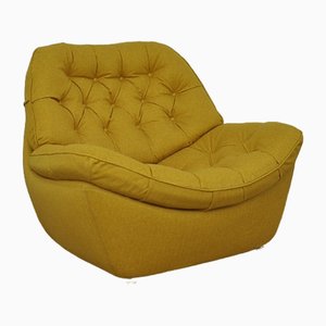 Yellow Quilted Armchair, 1960s