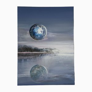 Barbara Hubert, Full Moon, 2020, Acrylic Painting