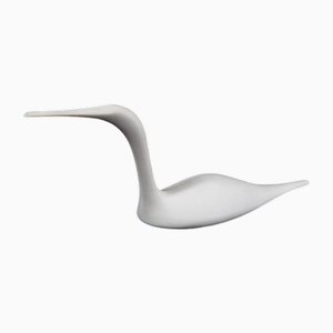 Swan in Porcelain by Tapio Wirkkala for Rosenthal, 1970s