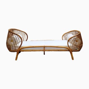 Daybed by Franca Helg for Bonacina Rattan, Italy 1960s
