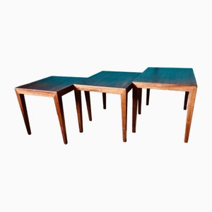 Rosewood Side Tables by Séverin Hansen, Denmark, 1965, Set of 3
