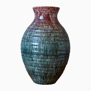 Vaso sfumato color vino di Accolay, anni '60