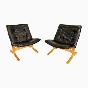 Vintage Danish Leather Siesta Chair by Ingmar Relling, 1970s