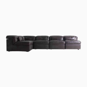 Vintage Leather Model Jeep Modular Sofa from Durlet, 1970s, Set of 7