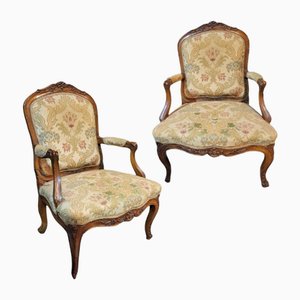 Louis XV Bergeres Chairs, Set of 2