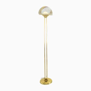 Brass Floor Lamp with Glass Work by Vetro Vito, Italy