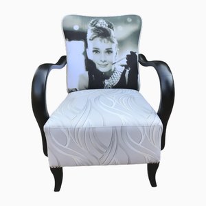 Vintage Art Deco Audrey Hepburn Armchair, 1920s