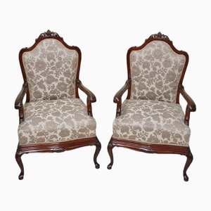 Antique English Armchairs, Set of 2