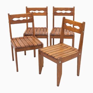 Vintage Chairs by Guillerme & Chambron, Set of 4