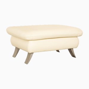 Leather Stool in Cream from Koinor Rossini