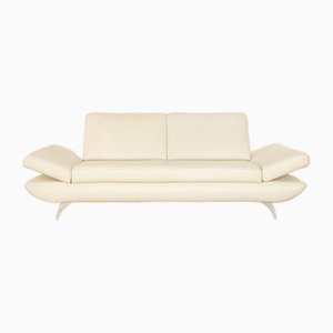 Zwei-Sitzer Sofa aus cremefarbenem Leder von Koinor