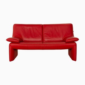 Flair Leather Two-Seater Sofa in Red from Laauser