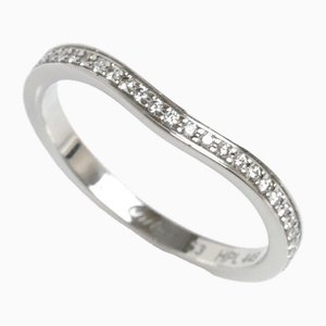 Platinum Ballerina Curve Half Eternity Diamond Ring from Cartier