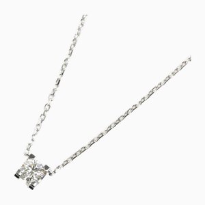 White Gold C De Diamond Necklace from Cartier