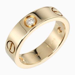 Love Ring in Yellow Gold with Half Diamond from Cartier