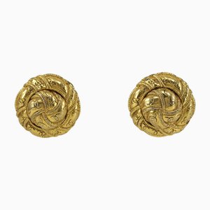Gold Plated Earrings from Chanel, Set of 2