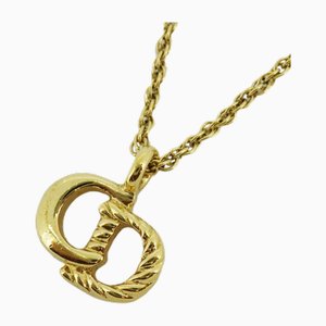 CD GP Plated Gold Necklace by Christian Dior