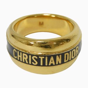 Enamel and Gold Ring in Code Black by Christian Dior