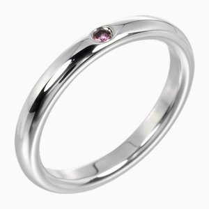 Stacking Ring in 925 Silver & Pink Sapphire from Tiffany & Co.