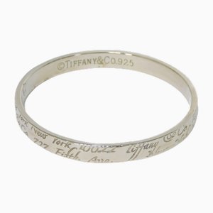 Notes Schmales Sterling Silber Armband von Tiffany & Co.