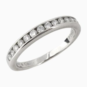 Platin Ring Half Eternity mit Diamant von Tiffany & Co.