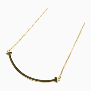 Yellow Gold T Smile Small Necklace from Tiffany & Co.