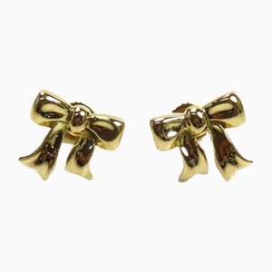 Yellow Gold Ribbon Earrings from Tiffany & Co.