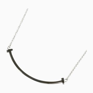 White Gold T Smile Small Necklace from Tiffany & Co.