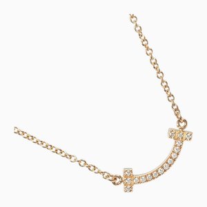 Collar T Smile en oro rosa y diamantes de Tiffany & Co.