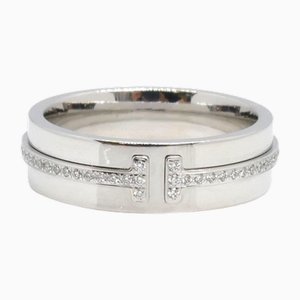 White Gold T Two Wide Diamond Ring from Tiffany & Co.