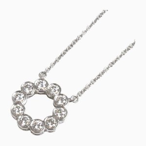 Platinum Jazz Circle Diamond Necklace from Tiffany & Co.