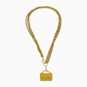 Halskette mit Taschenkette in Gold von Chanel