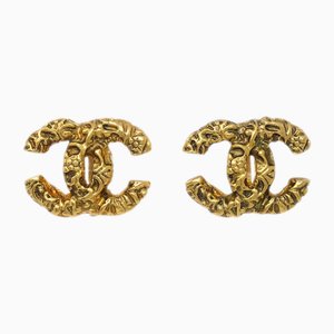 CC Earrings in Gold from Chanel, Set of 2